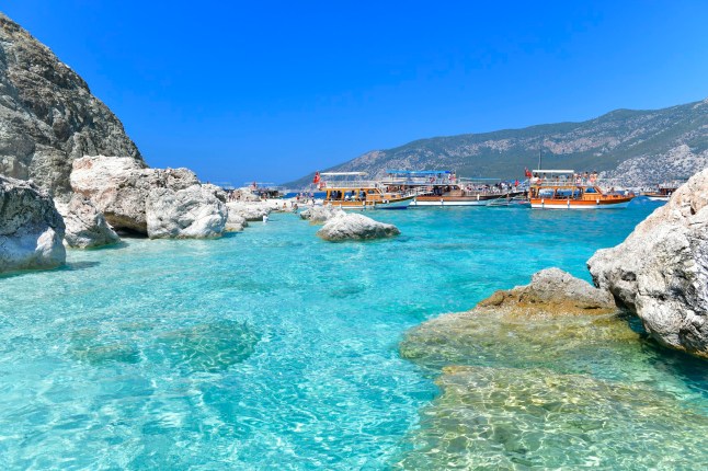 Suluada is located in the Adrasan neighborhood of the Kumluca district of Antalya province in Turkey.
