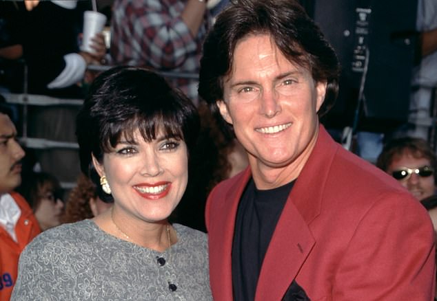 Kris pictured in 1995 with her then husband Bruce Jenner, now Caitlyn Jenner, the couple divorced in 2014