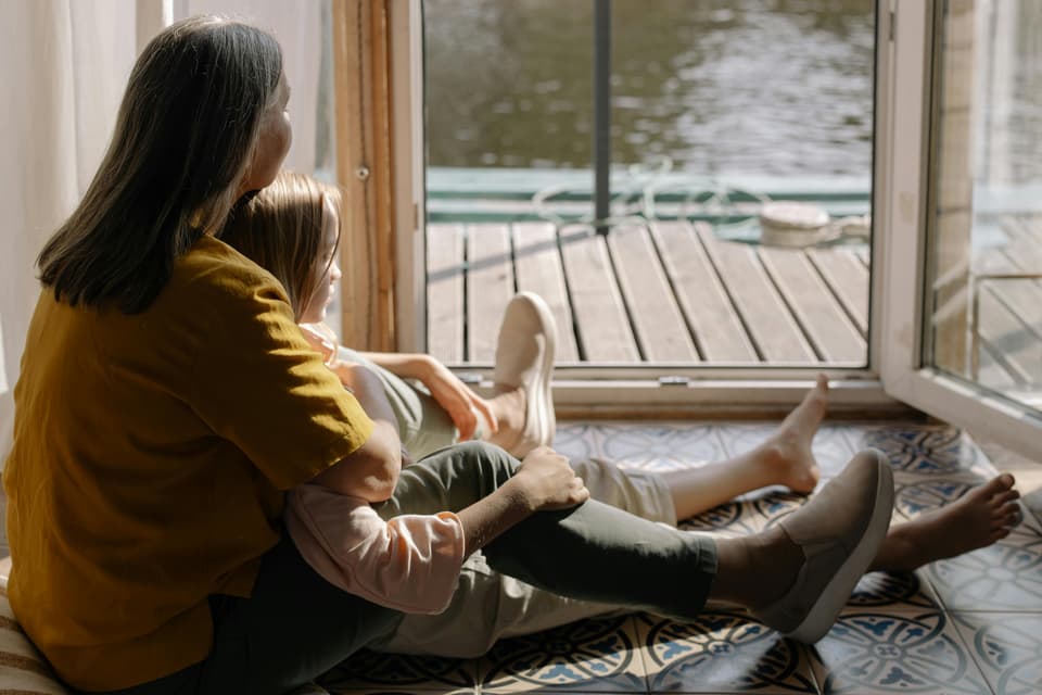 Grandmother and child