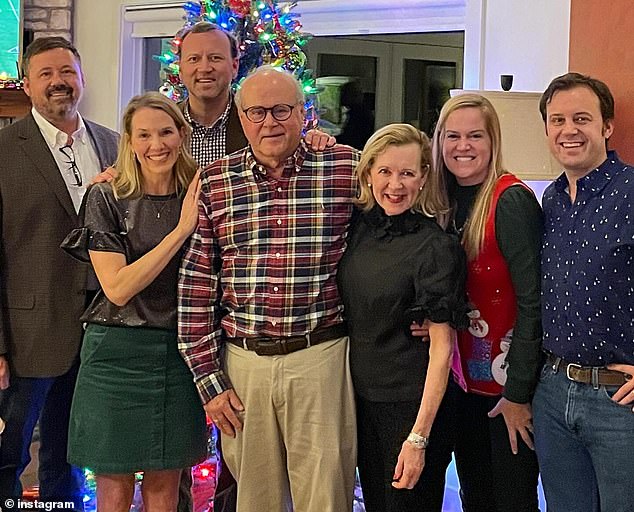 Richard 'Dick' Eastland (center) and his wife, Tweety, have owned and operated Camp Mystic since 1974. Britt Eastland (third from left) was named as the director responsible for emergency planning on documents filed with the Texas Department of State Health Services