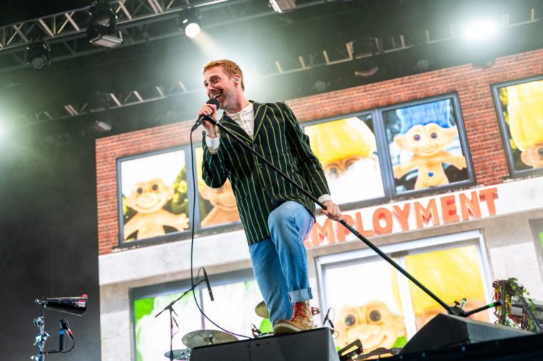 EDINBURGH, SCOTLAND - JULY 04: Ricky Wilson of Kaiser Chiefs performs on stage at Edinburgh Castle on July 04, 2025 in Edinburgh, Scotland. (Photo by Roberto Ricciuti/Redferns)