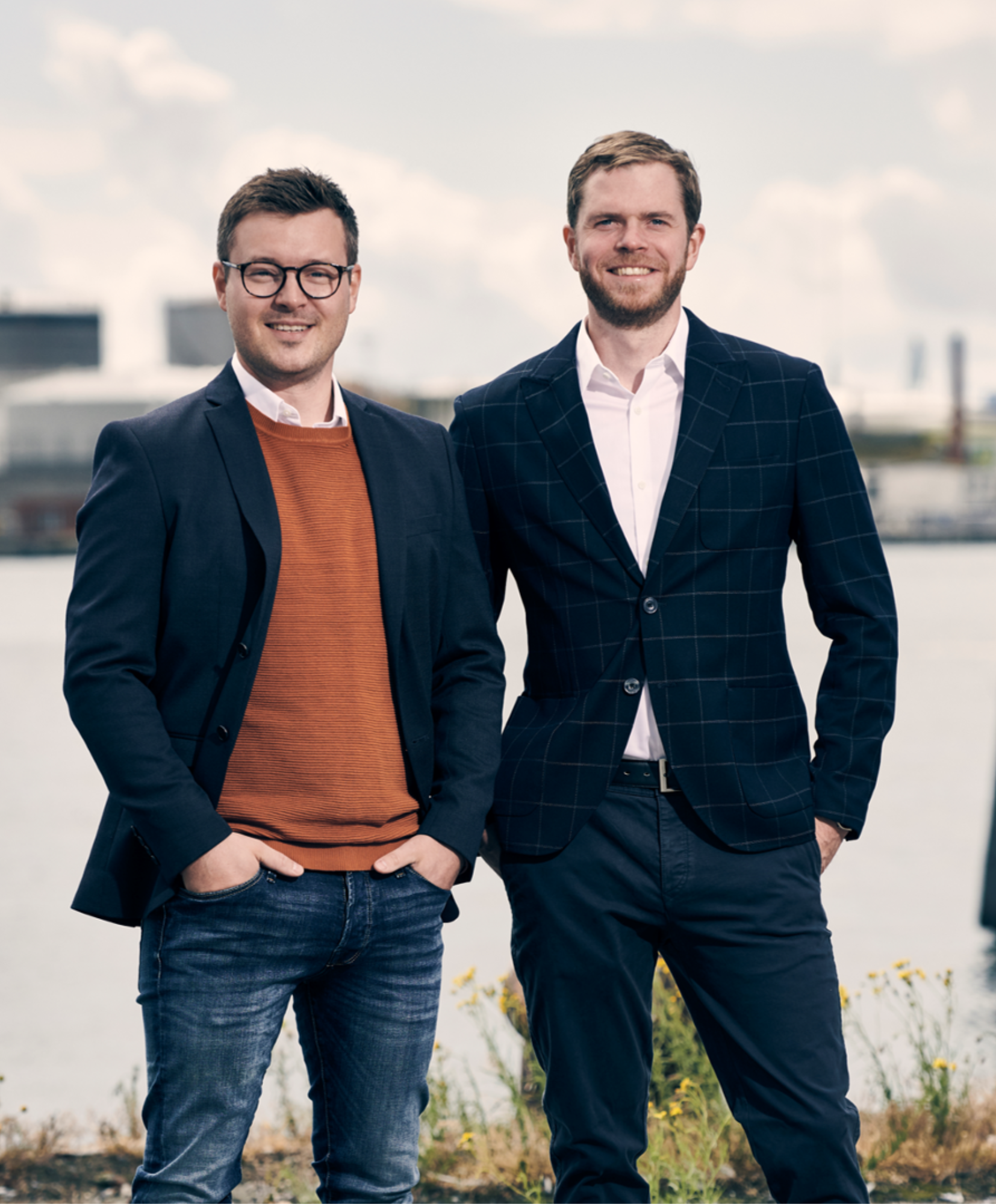 Stiftere af NGIN A/S Lasse Wiuff Korsholm og Mads Bjørnsbæk Larsen