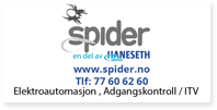 Annonse Spider Haneseth