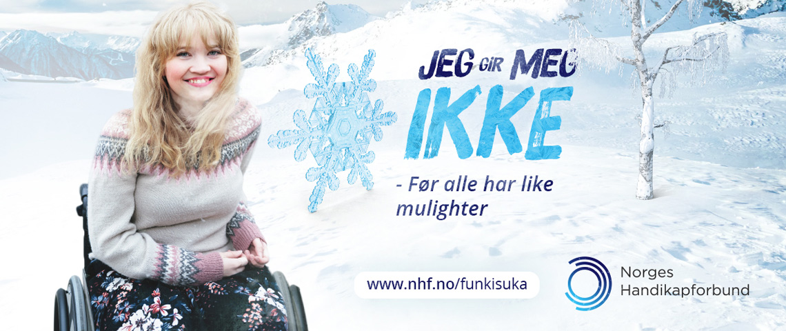 Banner: Jeg gir meg ikke før alle har like muligheter