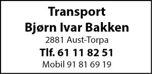 Annonse Transport Bjørn Ivar Bakken