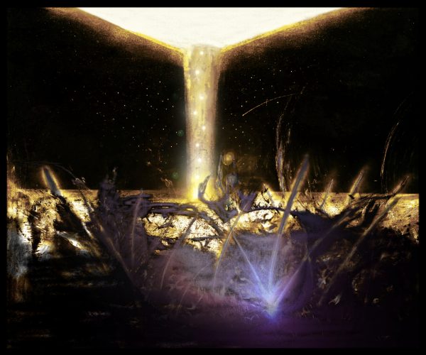 The awareness of light and darkness - Print på lærred