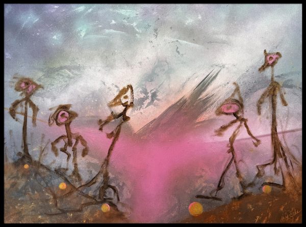 Originalt maleri - A man has to do what he has to do.