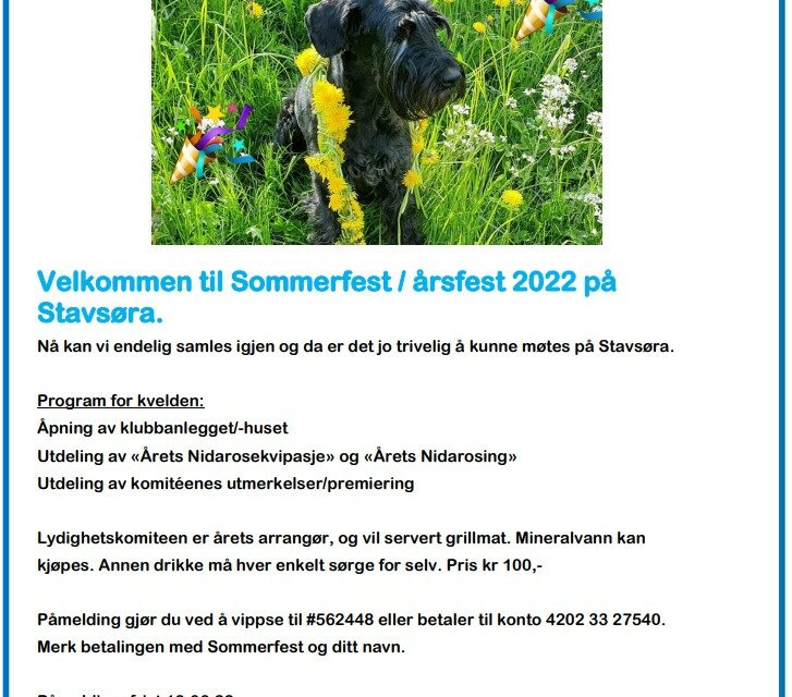 Invitasjon til sommerfest!