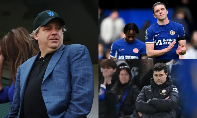 Chelsea owner Conor Gallagher and Mauricio Pochettino