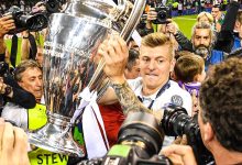 Toni Kroos celebrating the UEFA Champions League