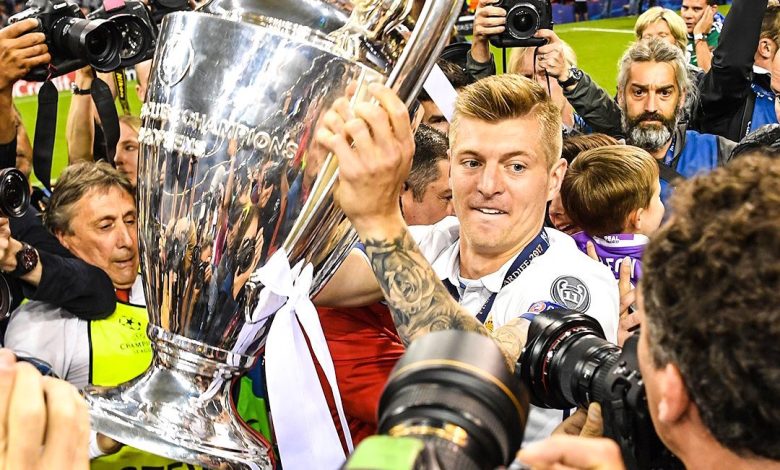 Toni Kroos celebrating the UEFA Champions League