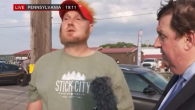 bystander Trump rally