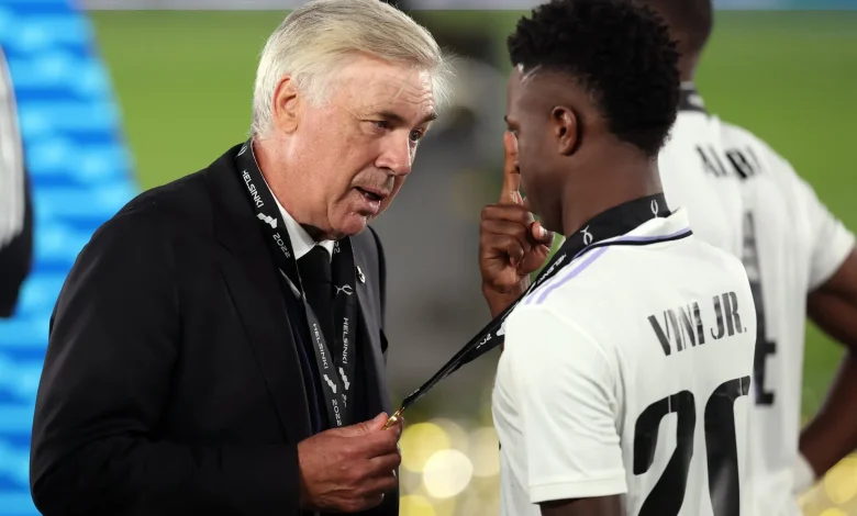 Carlo Ancelotti and Vinicius Jr