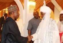 Goodluck Jonathan and Emir Sanusi