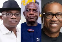 Julius Abure Alex Otti and Peter Obi of Labour Party