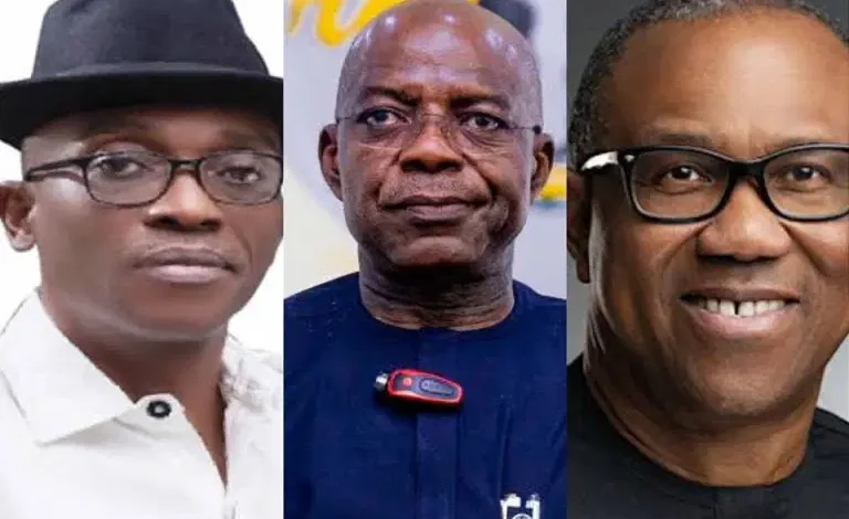 Julius Abure Alex Otti and Peter Obi of Labour Party