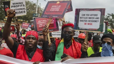 Protesters in Ghana