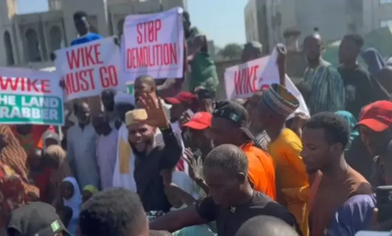 Protests as Nyesom Wike demolishes buildings