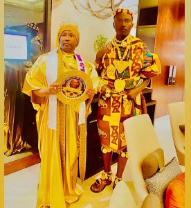 Sean Bardoo and HRM Nana Akomanyi