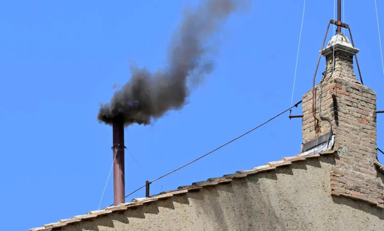 black smoke at the vatican
