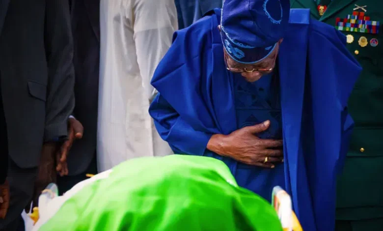 Tinubu paying last respects to Buhari