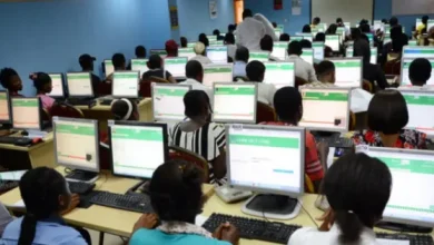 students doing CBT test UTME