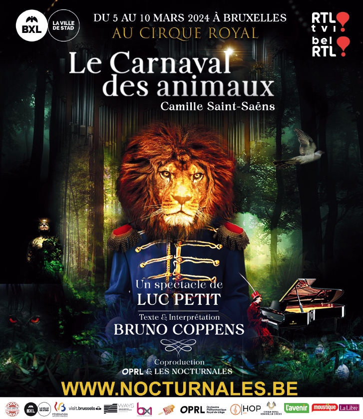 Affiche Spectacle Carnaval des Animaux de Luc Petit 
