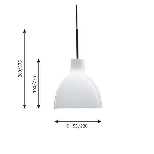 Louis Poulsen Toldbod 155/220 Glas Pendant