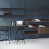 dk3 – Royal System SHELVES_BLUE BACKGROUND_FROM THE SIDE_WALNUT_SCP BARCHAIR_STYLED (2)