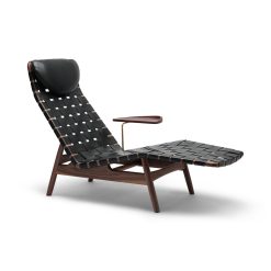 AV Egoist Chaise Lounge by Arne Vodder 1951_Black_Walnut_with cushion