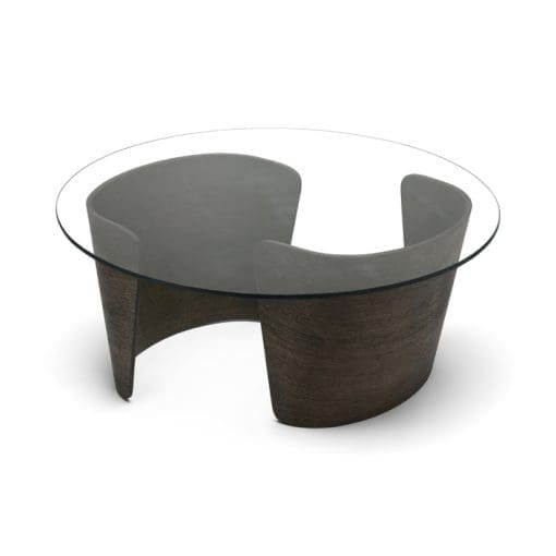 Sibast No 7 LOUNGE TABLE oak dark oil Ø90 H40 glas 1