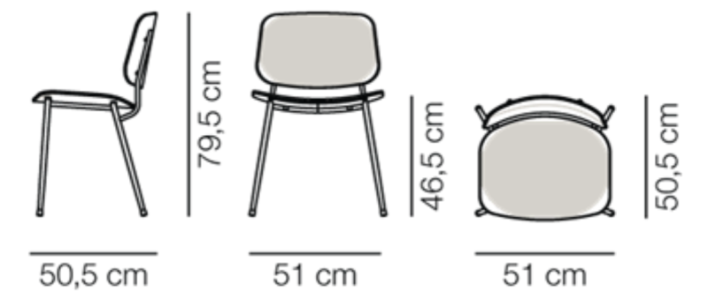 FF Soborg Fully Upholstered Metal Legs