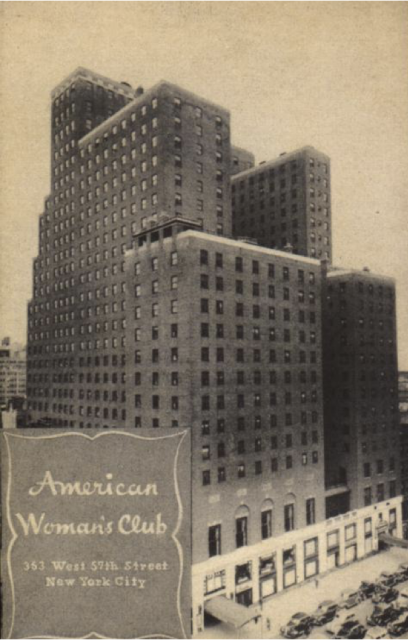 American Women’s Association Club House, 353 West 57 Street, New York.