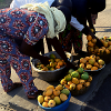 Social entrepreneurs in Togo selling fruit