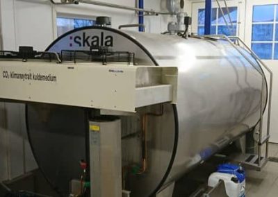 Melketank gjenvinne varme
