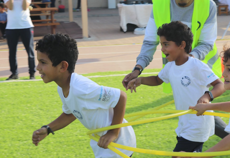 Students taking part in the sports programme at Nün Academy International School
