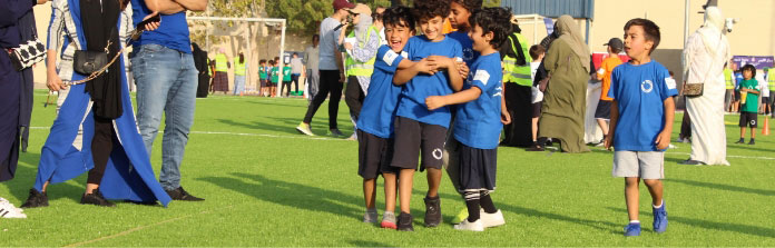 Students celebrating sports day at Nün Academy International School