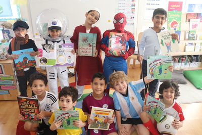 Students dressed as book characters 