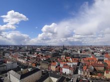 aerial architecture buildings city