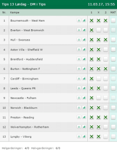 11-03-2017 Tips 13 Lørdag