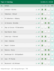 12-03-2017 Tips 13 Søndag