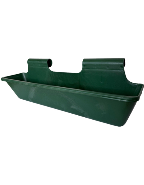 Green hook-over plastic feeder