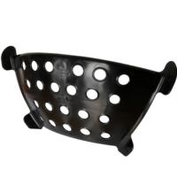 Product photo of a black hay feeder