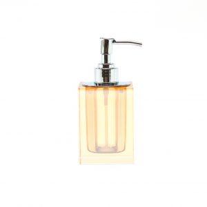 Stylish Amber Tinted Crystal Soap Dispenser