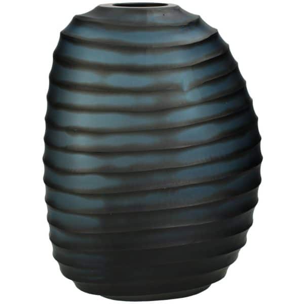 Cantelupe Blue Glass Vase