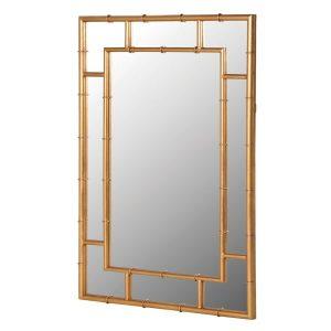 gold mock bamboo mirror