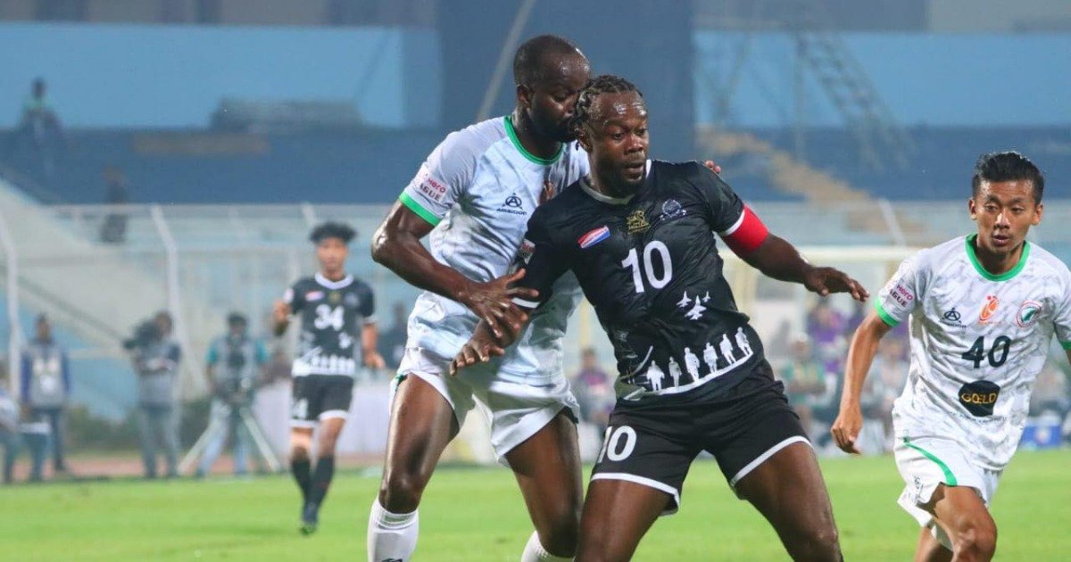 Defender David Simbo enjoying football at Neroca