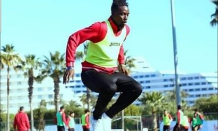 John kamara during Keshlas FC training in Turkey