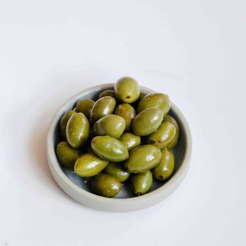 Groene olijven met piment