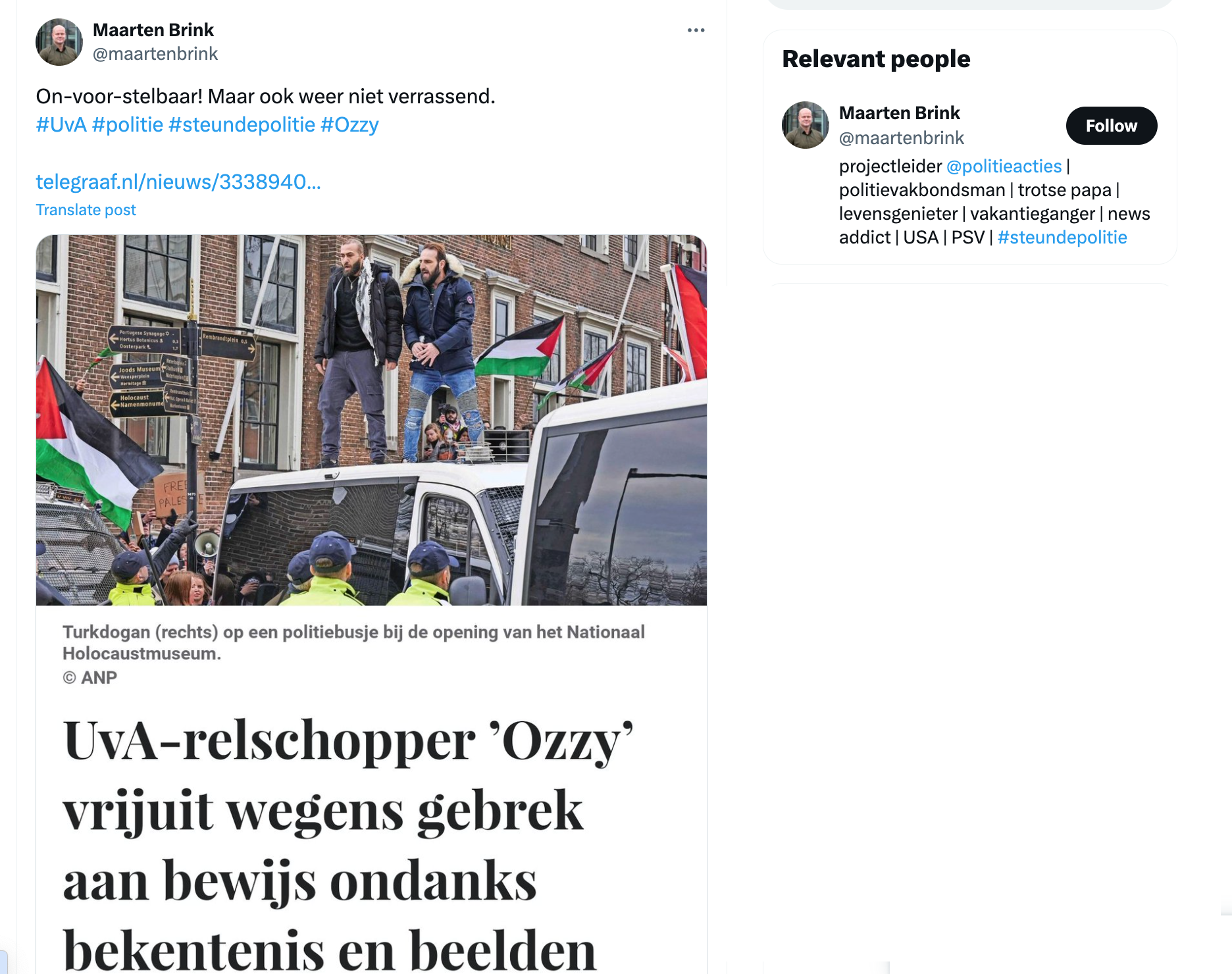 Politiebonden boos op OM